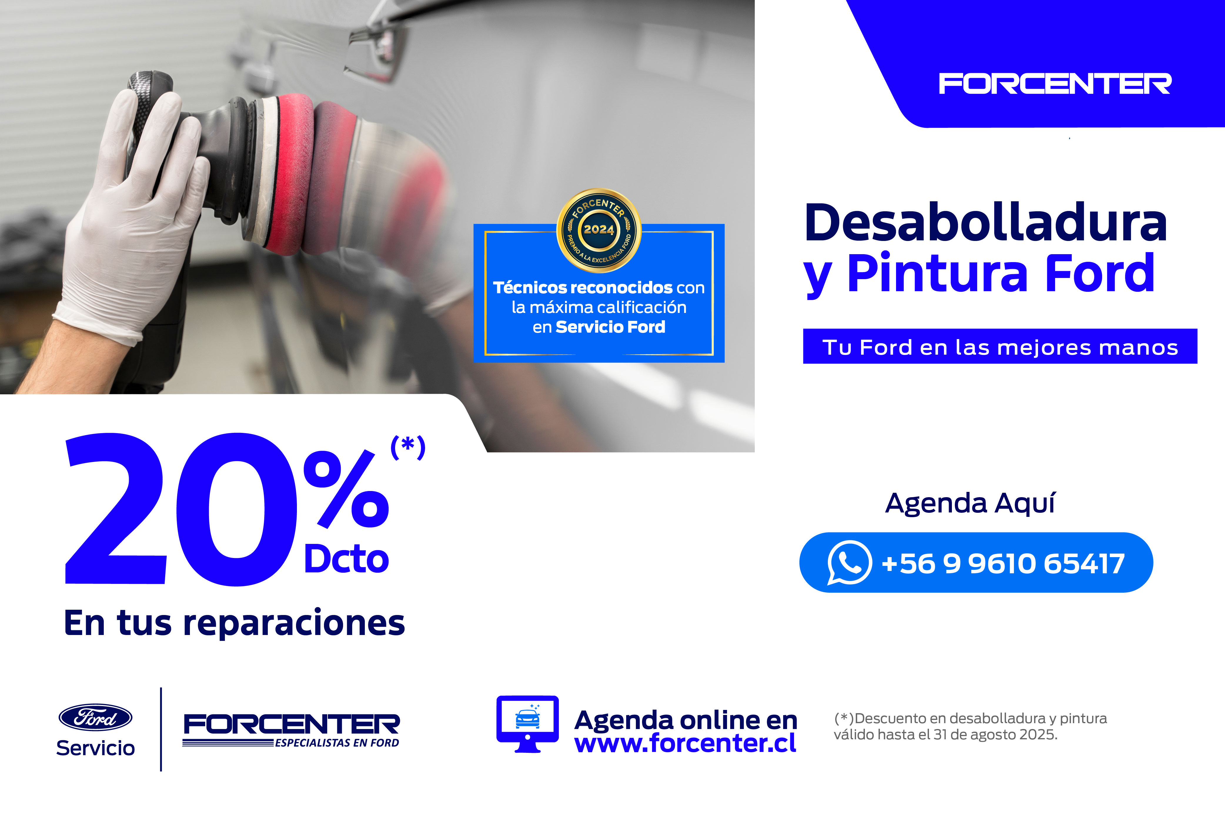 Desabolladura y pintura Ford